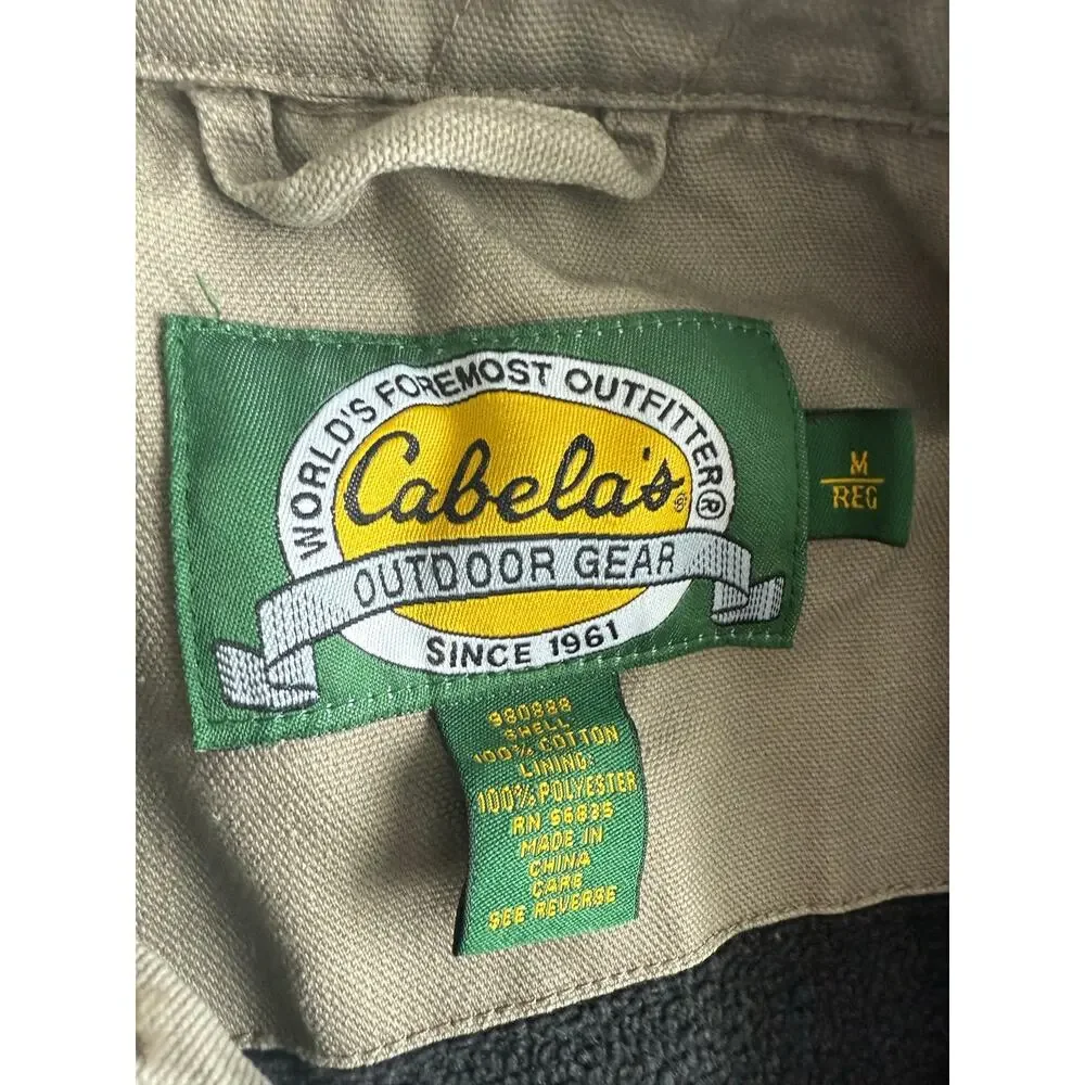 Cabela's Canvas Fleece Lined Vest Size Medium